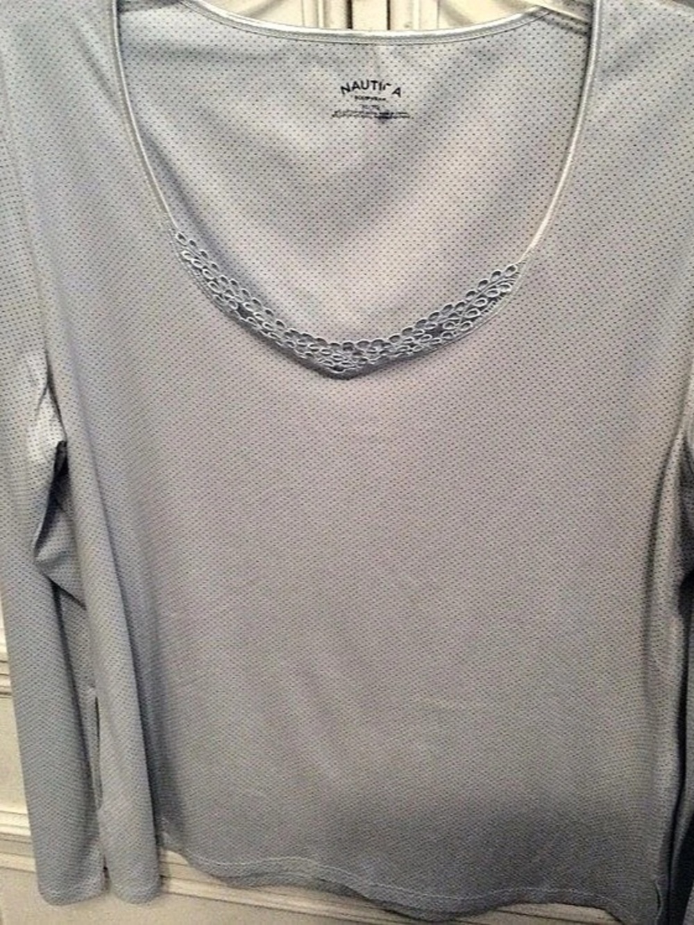Nautica blue lace trim pajama top